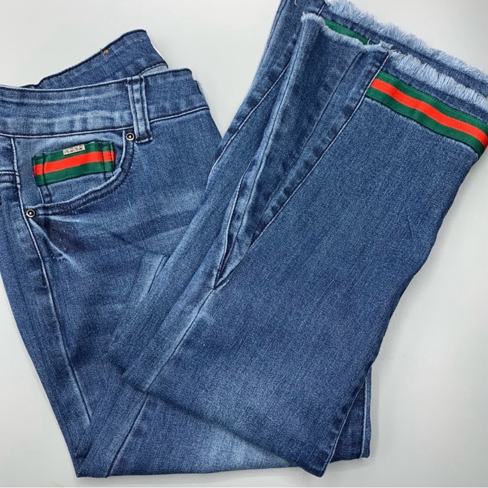 ❤️NWT❤️ KOKO Boot Cut Talla Jeans W/Green Red Trim  Plus Size 22
